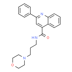 ChemSpider 2D Image | N-[3-(4-Morpholinyl)propyl]-2-phenyl-4-quinolinecarboxamide | C23H25N3O2