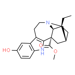 ChemSpider 2D Image | Methyl 12-hydroxyibogamine-18-carboxylate | C21H26N2O3