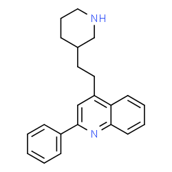 ChemSpider 2D Image | 2-Phenyl-4-[2-(3-piperidinyl)ethyl]quinoline | C22H24N2