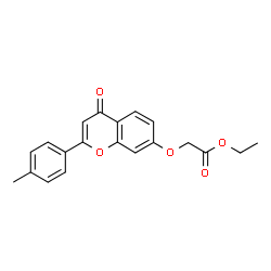 ChemSpider 2D Image | Ethyl {[2-(4-methylphenyl)-4-oxo-4H-chromen-7-yl]oxy}acetate | C20H18O5