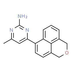 ChemSpider 2D Image | 4-(1H,3H-Benzo[de]isochromen-6-yl)-6-methyl-2-pyrimidinamine | C17H15N3O