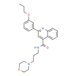 ChemSpider 2D Image | N-[3-(4-Morpholinyl)propyl]-2-(3-propoxyphenyl)-4-quinolinecarboxamide | C26H31N3O3