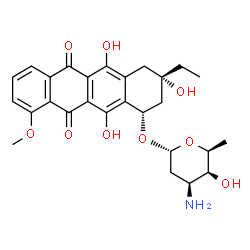 ChemSpider 2D Image | 13-Deoxydaunorubicin | C27H31NO9