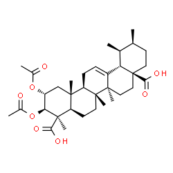 ChemSpider 2D Image | (2alpha,3beta,20beta)-2,3-Diacetoxyurs-12-ene-24,28-dioic acid | C34H50O8