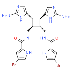 ChemSpider 2D Image | Sceptrin | C22H24Br2N10O2