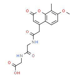 ChemSpider 2D Image | N-[(7-Methoxy-8-methyl-2-oxo-2H-chromen-4-yl)acetyl]glycylglycine | C17H18N2O7