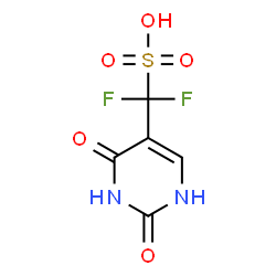 ChemSpider 2D Image | (2,4-Dioxo-1,2,3,4-tetrahydro-5-pyrimidinyl)(difluoro)methanesulfonic acid | C5H4F2N2O5S