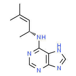 ChemSpider 2D Image | N-[(2R)-4-Methyl-3-penten-2-yl]-7H-purin-6-amine | C11H15N5