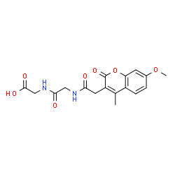 ChemSpider 2D Image | N-[(7-Methoxy-4-methyl-2-oxo-2H-chromen-3-yl)acetyl]glycylglycine | C17H18N2O7