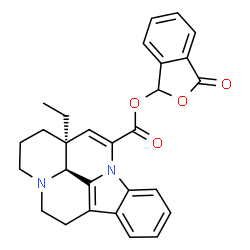 ChemSpider 2D Image | 3-Oxo-1,3-dihydro-2-benzofuran-1-yl (3alpha,16alpha)-eburnamenine-14-carboxylate | C28H26N2O4