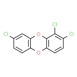 ChemSpider 2D Image | 1,2,8-Trichlorooxanthrene | C12H5Cl3O2