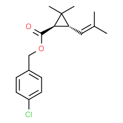ChemSpider 2D Image | 4-Chlorobenzyl (1R,3R)-2,2-dimethyl-3-(2-methyl-1-propen-1-yl)cyclopropanecarboxylate | C17H21ClO2
