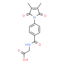 ChemSpider 2D Image | N-[4-(3,4-Dimethyl-2,5-dioxo-2,5-dihydro-1H-pyrrol-1-yl)benzoyl]glycine | C15H14N2O5
