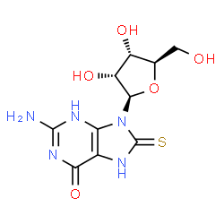 ChemSpider 2D Image | 8-SH-Guo | C10H13N5O5S