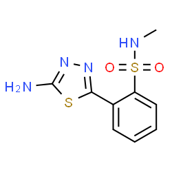 ChemSpider 2D Image | 2-(5-Amino-1,3,4-thiadiazol-2-yl)-N-methylbenzenesulfonamide | C9H10N4O2S2