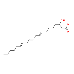 ChemSpider 2D Image | 3-hydroxy-5,8,11,14-eicosatetraenoic acid | C20H32O3