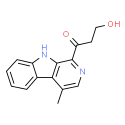 ChemSpider 2D Image | 3-Hydroxy-1-(4-methyl-9H-beta-carbolin-1-yl)-1-propanone | C15H14N2O2