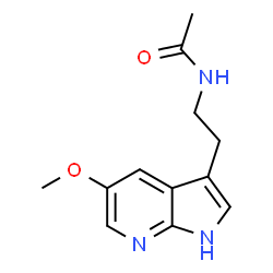 ChemSpider 2D Image | N-[2-(5-Methoxy-1H-pyrrolo[2,3-b]pyridin-3-yl)ethyl]acetamide | C12H15N3O2