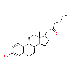 ChemSpider 2D Image | (8alpha,14beta,17alpha)-3-Hydroxyestra-1,3,5(10)-trien-17-yl valerate | C23H32O3