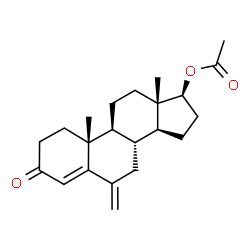 ChemSpider 2D Image | (17beta)-6-Methylene-3-oxoandrost-4-en-17-yl acetate | C22H30O3