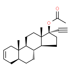 ChemSpider 2D Image | 17-ethynylandrost-2-ene-17-ol-17-acetate | C23H32O2