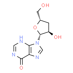 ChemSpider 2D Image | 3'-Deoxyinosine | C10H12N4O4