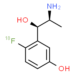 ChemSpider 2D Image | 3-[(1R,2S)-2-Amino-1-hydroxypropyl]-4-(~18~F)fluorophenol | C9H1218FNO2