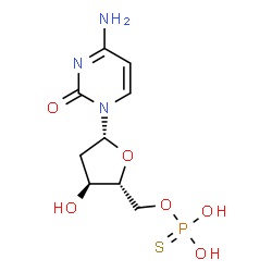 ChemSpider 2D Image | 2'-Deoxy-5'-O-thiophosphonocytidine | C9H14N3O6PS