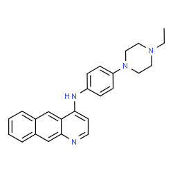 ChemSpider 2D Image | N-(4-(4-ethylpiperazin-1-yl)phenyl)benzo[g]quinolin-4-amine | C25H26N4