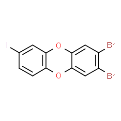 ChemSpider 2D Image | 2,3-Dibromo-7-iodooxanthrene | C12H5Br2IO2