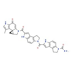 ChemSpider 2D Image | 7-{[7-{[(3bR,4aS)-3-Methyl-8-oxo-1,4a,5,8-tetrahydrocyclopropa[c]pyrrolo[3,2-e]indol-6(4H)-yl]carbonyl}-1,6-dihydropyrrolo[3,2-e]indol-3(2H)-yl]carbonyl}-1,6-dihydropyrrolo[3,2-e]indole-3(2H)-carboxam
ide | C35H29N7O4
