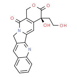 ChemSpider 2D Image | (4S)-4-Hydroxy-4-(2-hydroxyethyl)-1H-pyrano[3',4':6,7]indolizino[1,2-b]quinoline-3,14(4H,12H)-dione | C20H16N2O5