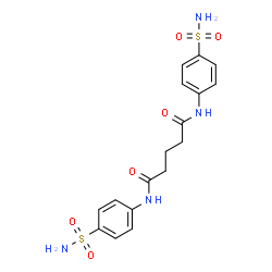 ChemSpider 2D Image | N,N'-Bis(4-sulfamoylphenyl)pentanediamide | C17H20N4O6S2