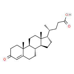 ChemSpider 2D Image | (17alpha)-3-Oxochol-4-en-24-oic acid | C24H36O3