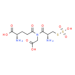 ChemSpider 2D Image | L-gamma-Glutamyl-N-[3-(sulfosulfanyl)-L-alanyl]glycine | C10H17N3O9S2