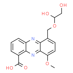 ChemSpider 2D Image | 6-[(1,2-Dihydroxyethoxy)methyl]-9-methoxy-1-phenazinecarboxylic acid | C17H16N2O6
