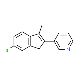 ChemSpider 2D Image | 3-(6-Chloro-3-methyl-1H-inden-2-yl)pyridine | C15H12ClN