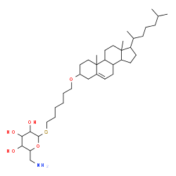 ChemSpider 2D Image | 6-(Cholest-5-en-3-yloxy)hexyl 6-amino-6-deoxy-1-thiohexopyranoside | C39H69NO5S