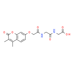 ChemSpider 2D Image | N-{[(3,4-Dimethyl-2-oxo-2H-chromen-7-yl)oxy]acetyl}glycylglycine | C17H18N2O7