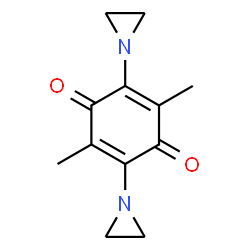 ChemSpider 2D Image | 2,5-Bis(1-aziridinyl)-3,6-dimethyl-1,4-benzoquinone | C12H14N2O2