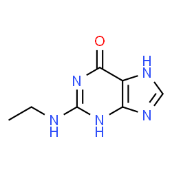 ChemSpider 2D Image | 2-(Ethylamino)-1H-purin-6(9H)-one | C7H9N5O