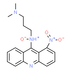 ChemSpider 2D Image | N,N-Dimethyl-3-[(1-nitro-9-acridinyl)(oxido)-lambda~5~-azanyl]-1-propanamine | C18H20N4O3