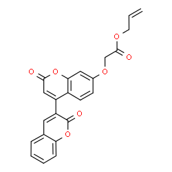 ChemSpider 2D Image | Allyl [(2,2'-dioxo-2H,2'H-3,4'-bichromen-7'-yl)oxy]acetate | C23H16O7