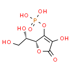 ChemSpider 2D Image | (2R)-2-[(1S)-1,2-Dihydroxyethyl]-4-hydroxy-5-oxo-2,5-dihydro-3-furanyl dihydrogen phosphate | C6H9O9P