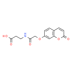 ChemSpider 2D Image | N-{[(2-Oxo-2H-chromen-7-yl)oxy]acetyl}-beta-alanine | C14H13NO6