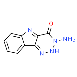 ChemSpider 2D Image | 3-Amino-2,3-dihydro-4H-[1,2,3]triazino[5,4-b]indol-4-one | C9H7N5O