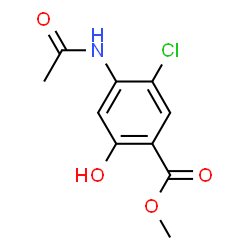 ChemSpider 2D Image | Methyl 4-acetamido-5-chloro-2-hydroxybenzoate | C10H10ClNO4
