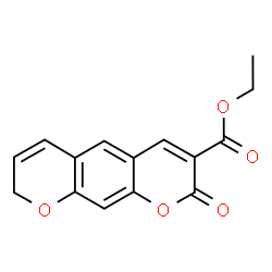 ChemSpider 2D Image | Ethyl 2-oxo-2H,8H-pyrano[3,2-g]chromene-3-carboxylate | C15H12O5