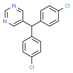 ChemSpider 2D Image | 5-(Bis(4-chlorophenyl)methyl)pyrimidine | C17H12Cl2N2