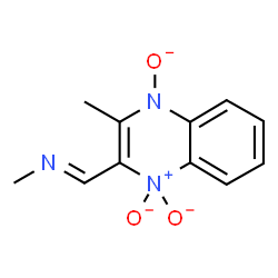 ChemSpider 2D Image | 3-Methyl-2-[(E)-(methylimino)methyl]-1,4(1H)-quinoxalinediolate 1-oxide | C11H11N3O3